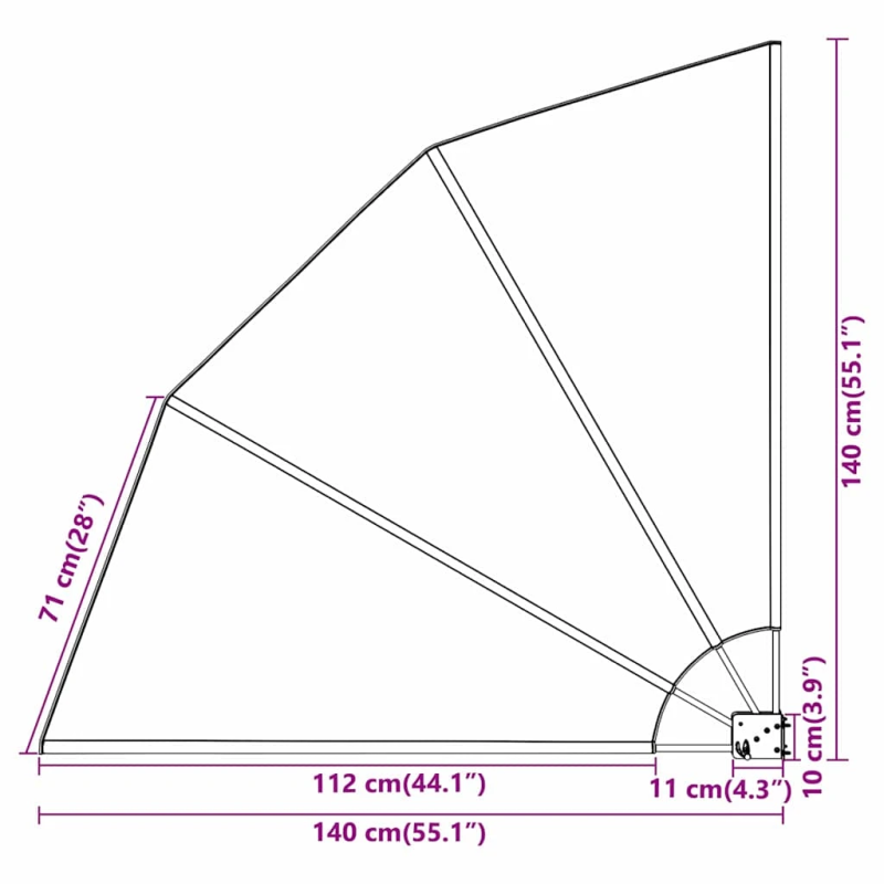 vidaXL Balkona privātuma ekrāns Balts 140 x 140 cm Poliesters