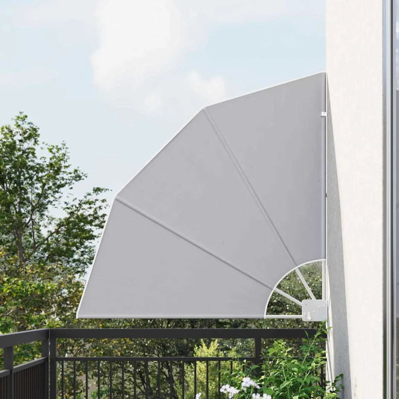 vidaXL Balkona privātuma ekrāns Pelēka 115 x 115 cm Poliesters