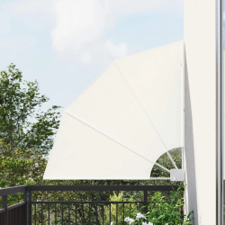 vidaXL Balkona privātuma ekrāns Krēmkrāsa 115 x 115 cm Poliesters