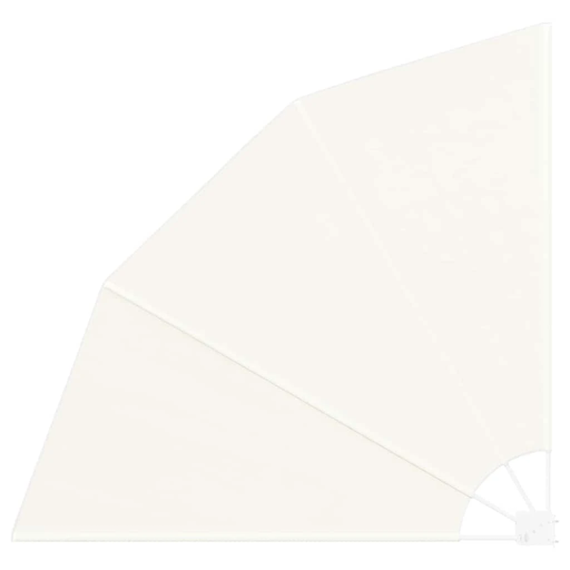 vidaXL Balkona privātuma ekrāns Krēmkrāsa 160 x 160 cm Poliesters