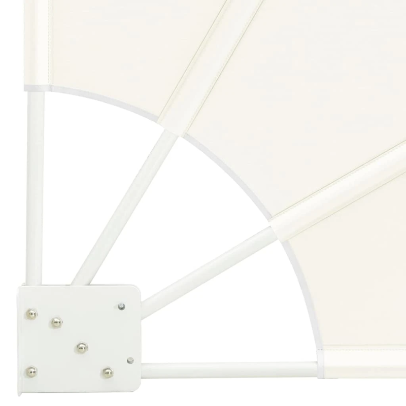 vidaXL Balkona privātuma ekrāns Krēmkrāsa 160 x 160 cm Poliesters