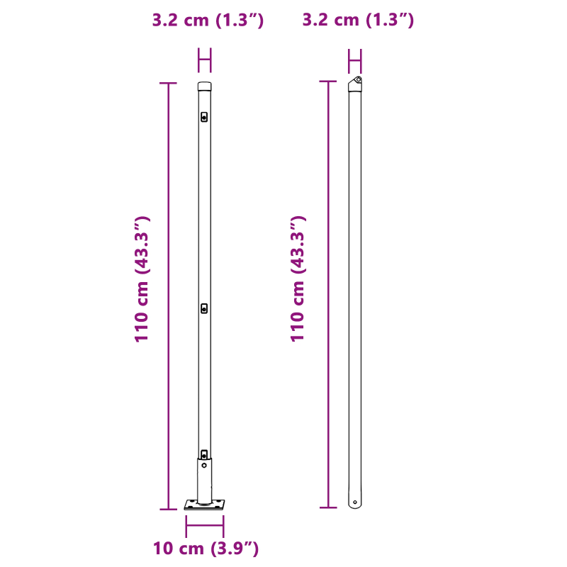 vidaXL Žoga āķis 13 pcs Zaļa Tērauds