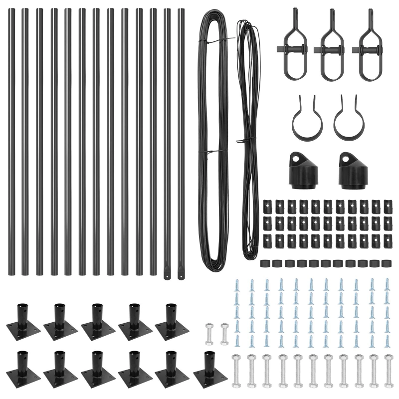 vidaXL Žoga āķis 13 pcs Pelēka Tērauds