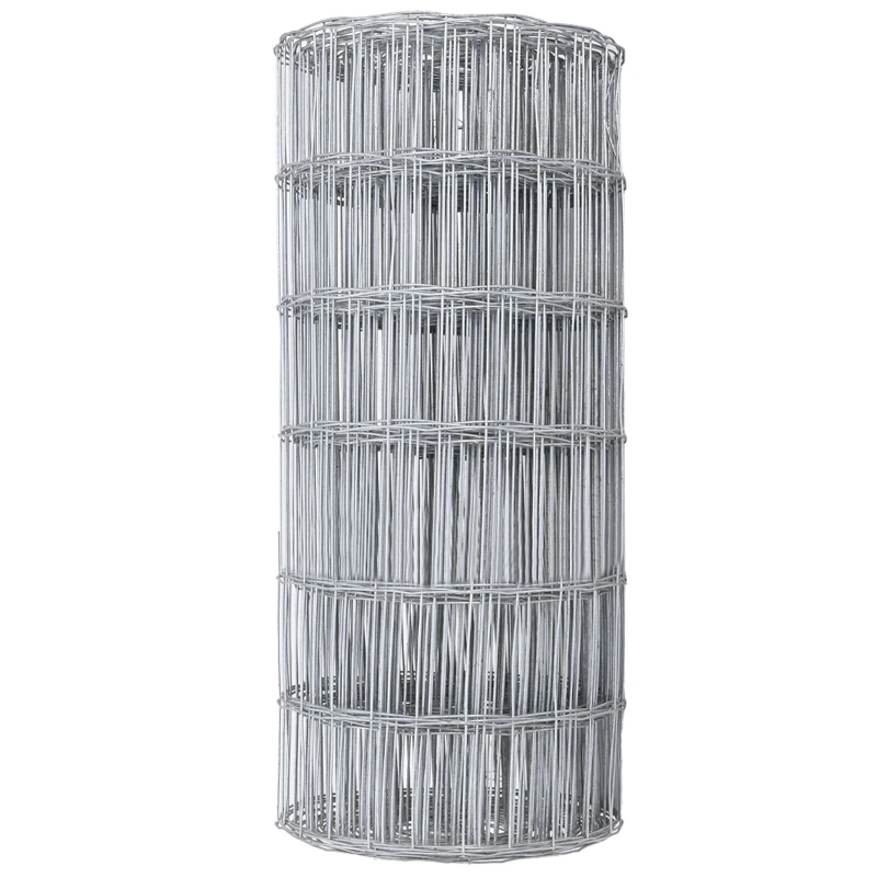 vidaXL Eiropas žogs Sudraba 0.4 x 25 m Karstās cinkotā dzelzs