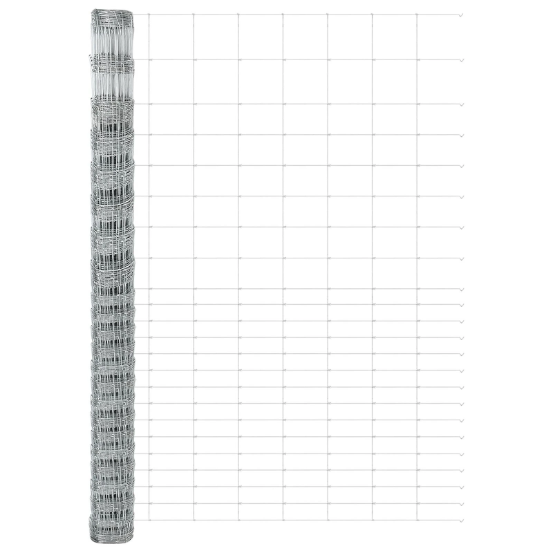 vidaXL Lauku žogs Sudraba 25 x 1,6 m Cinkots tērauds