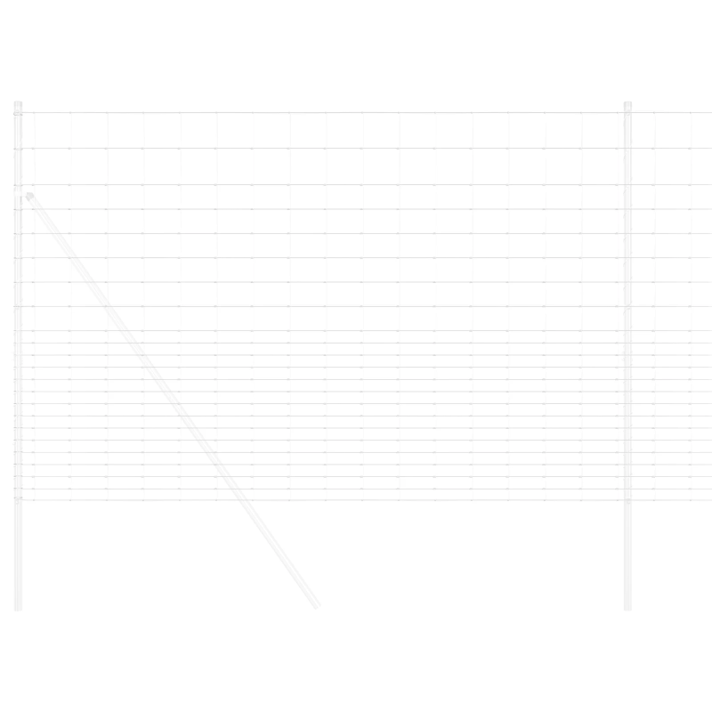 vidaXL Lauku žogs Sudraba 25 x 1,6 m Cinkots tērauds