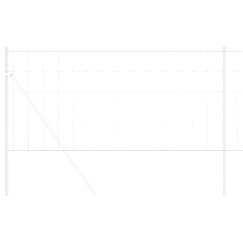 vidaXL Lauku žogs Sudraba 50 x 1 m Cinkots tērauds