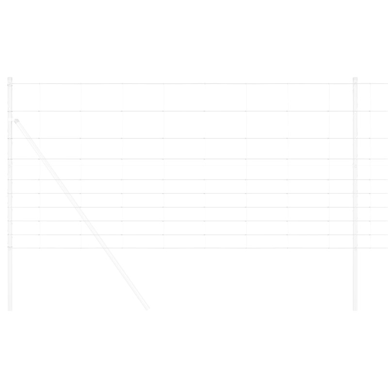 vidaXL Lauku žogs Sudraba 50 x 1,2 m Cinkots tērauds
