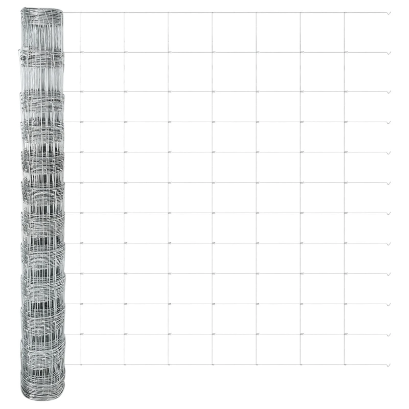 vidaXL Lauku žogs Sudraba 50 x 1,2 m Cinkots tērauds