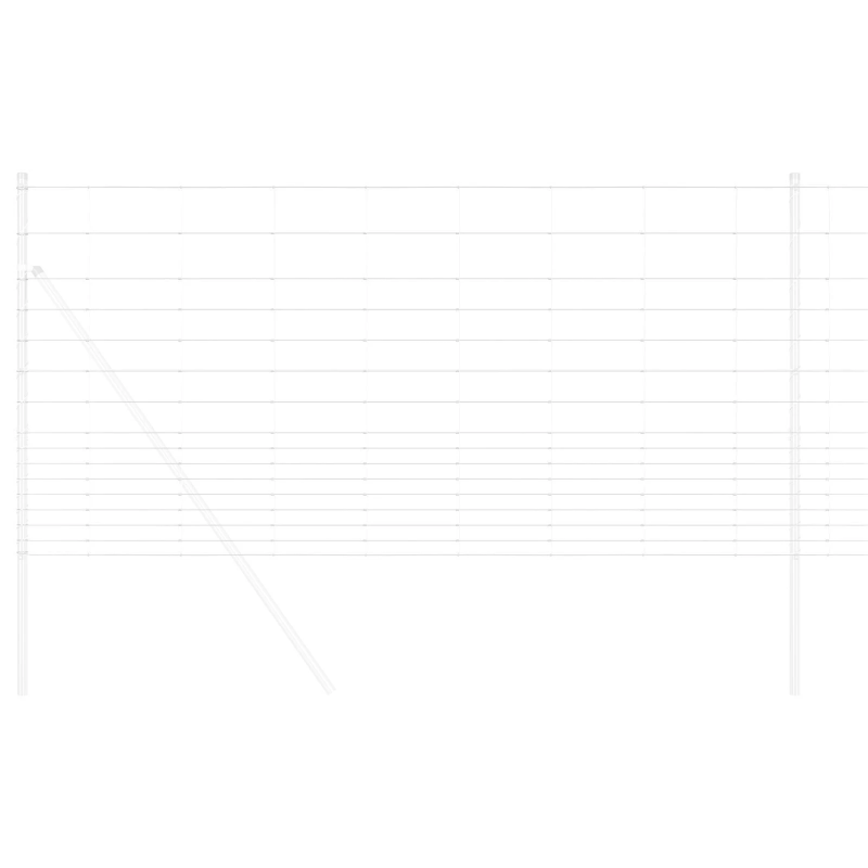 vidaXL Lauku žogs Sudraba 50 x 1,2 m Cinkots tērauds
