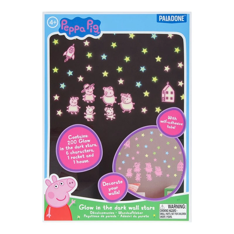 Paladone Peppa Pig Glow in the Dark Wall Decal Stars