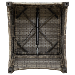 vidaXL Atzveltnes krēsls ar spilvenu Pelēka 56 x 66 x 95 cm poliratāns