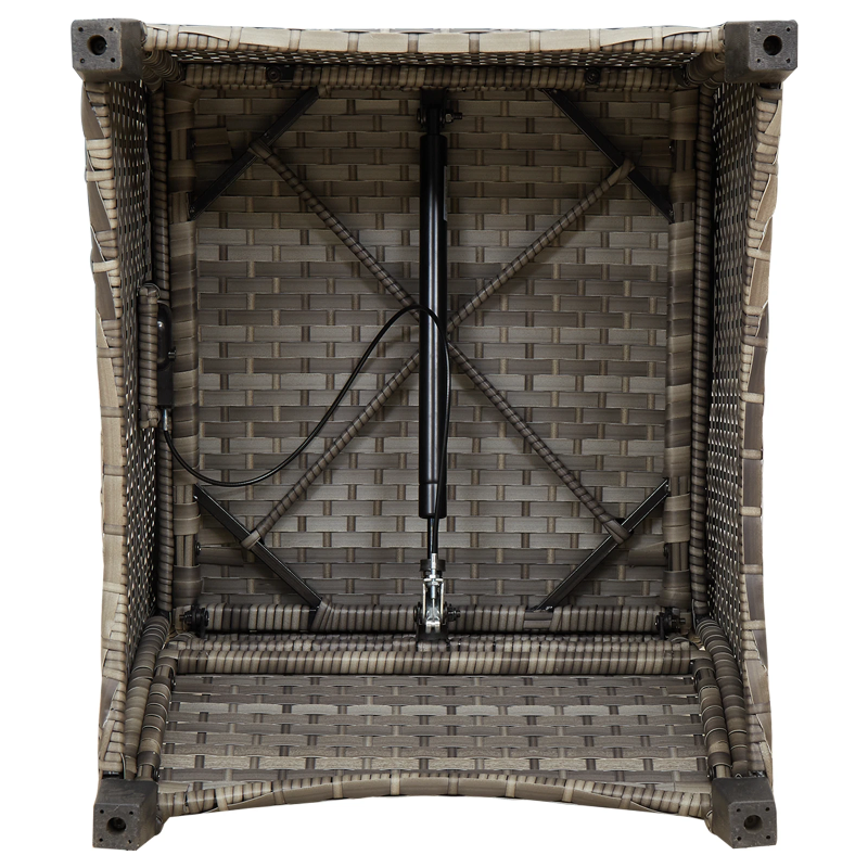 vidaXL Atzveltnes krēsls ar spilvenu Pelēka 56 x 66 x 95 cm poliratāns