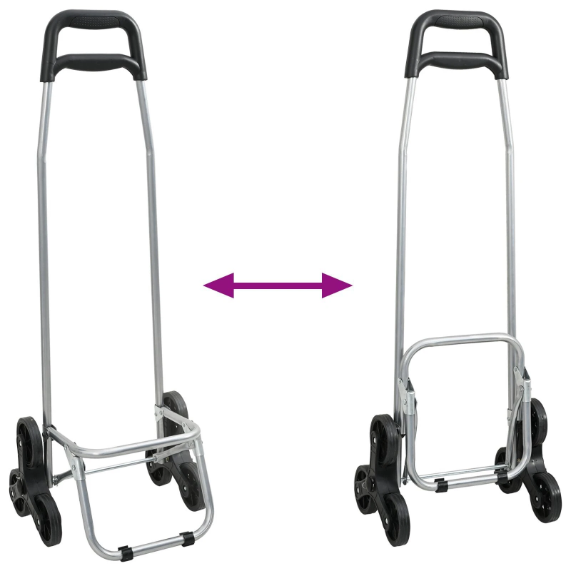 vidaXL Iepirkumu ratiņi Zila 39,5 x 33 x 93 cm Oksfordas audums