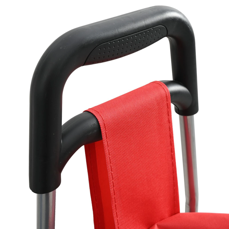 vidaXL Iepirkumu ratiņi Sarkana 35 x 28 x 92 cm Oksfordas audums