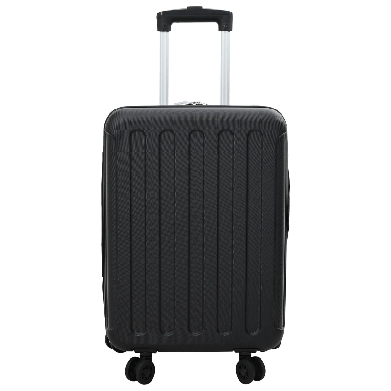 vidaXL Koferis ar slēdzeni Melna 34 x 23 x 55.5 cm ABS plastmasa