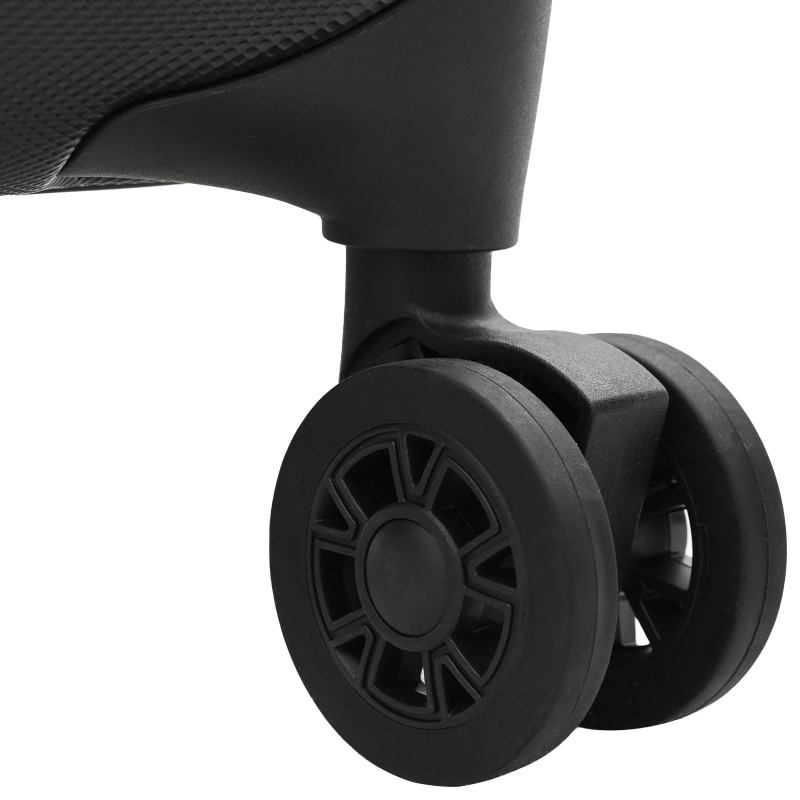 vidaXL Koferis ar slēdzeni Melna 43 x 27 x 66 cm ABS plastmasa