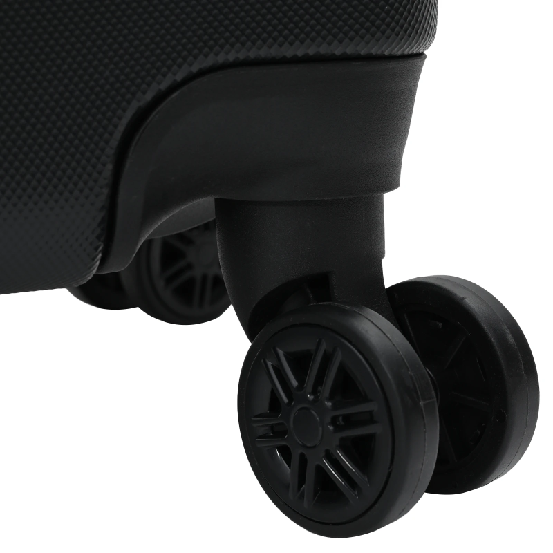 vidaXL Koferis ar slēdzeni 3 pcs Melna 50 x 31 x 78 cm ABS plastmasa