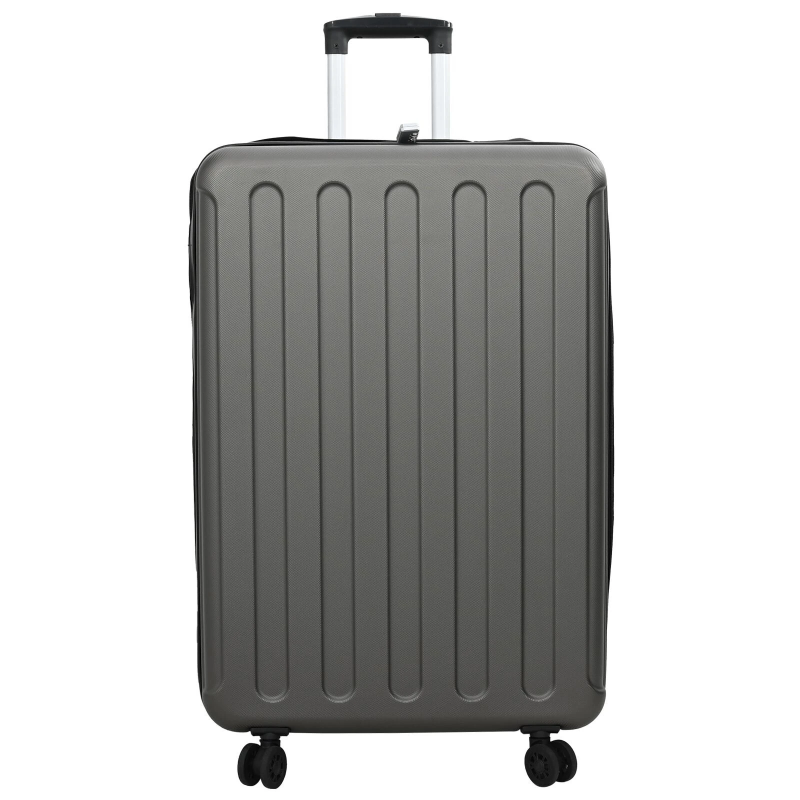 vidaXL Koferis ar slēdzeni Tumši pelēka 50 x 30 x 76 cm ABS plastmasa