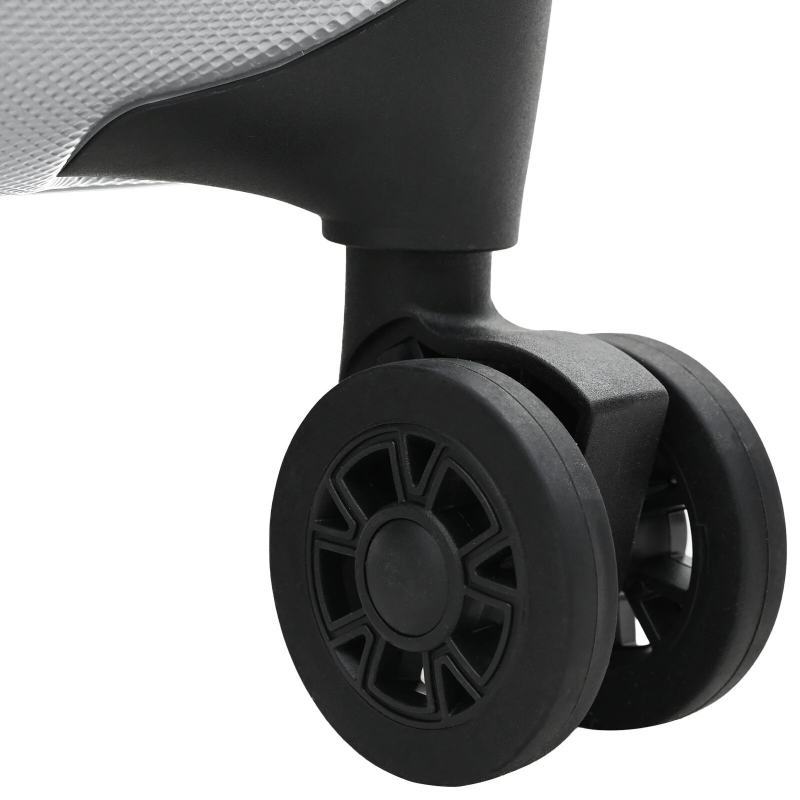 vidaXL Koferis ar slēdzeni Sudraba 34 x 23 x 55.5 cm ABS plastmasa