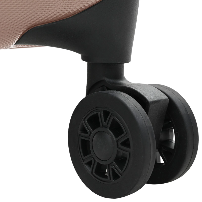 vidaXL Koferis ar slēdzeni rozā zelta 43 x 27 x 66 cm ABS plastmasa