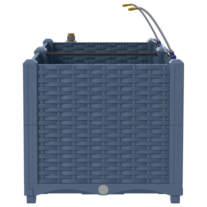 vidaXL Dārza stādītājs 2 pcs Pelēka 120 x 120 x 142 cm Tērauds