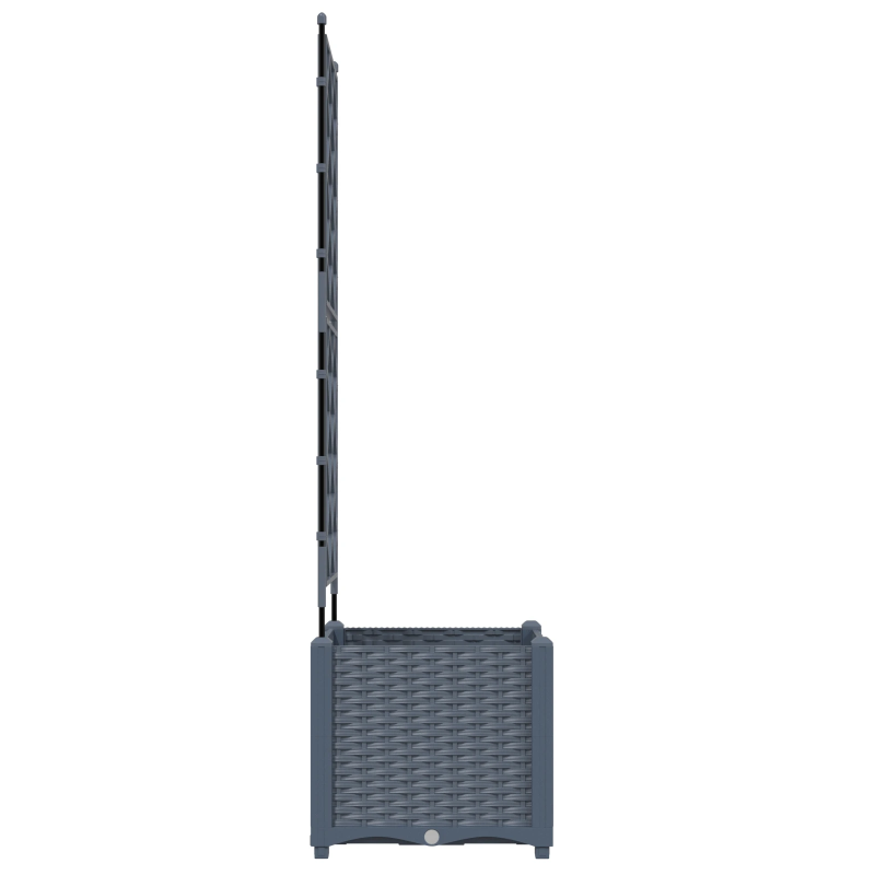 vidaXL Dārza stādītājs Gaiši pelēks 40 x 40 x 143 cm Tērauds