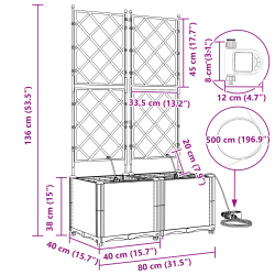 vidaXL Dārza stādītājs 2 pcs Gaiši pelēks Tērauds