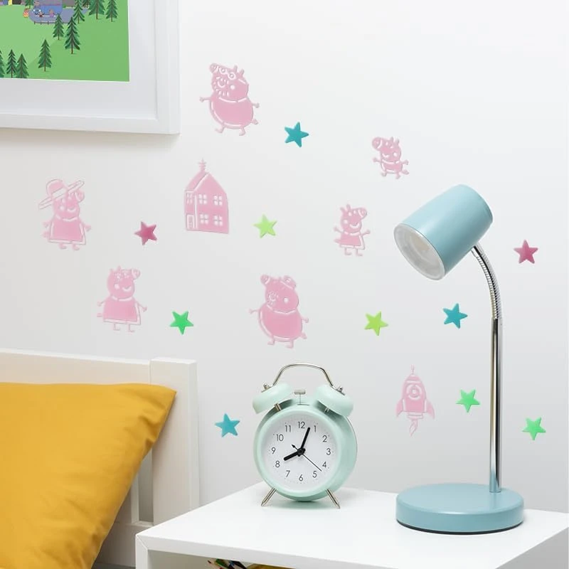 Paladone Peppa Pig Glow in the Dark Wall Decal Stars
