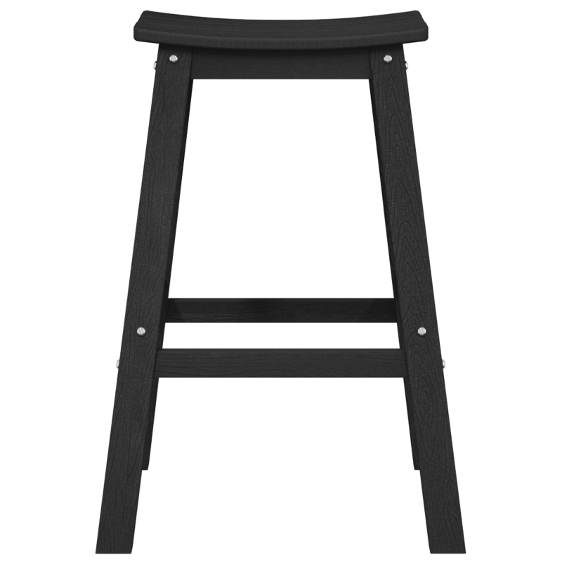 vidaXL Bāra krēsls 2 pcs Melna 52 x 43 x 73,5 cm HDPE