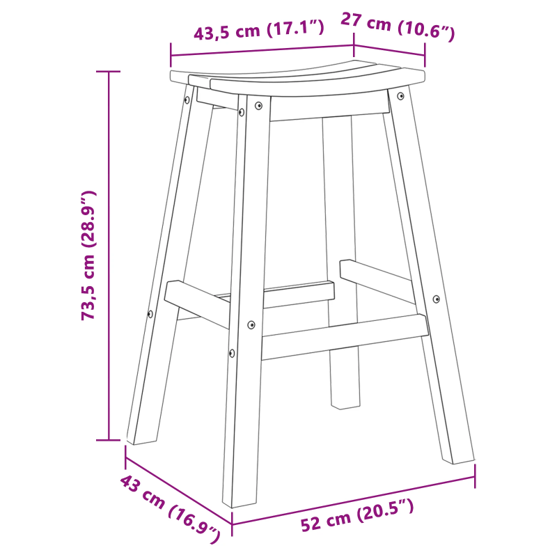 vidaXL Bāra krēsls 2 pcs Gaiši pelēks 52 x 43 x 73,5 cm HDPE