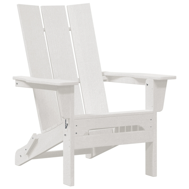 vidaXL Saliekamais Adirondack krēsls Balts 80,5 x 74,5 x 92 cm HDPE