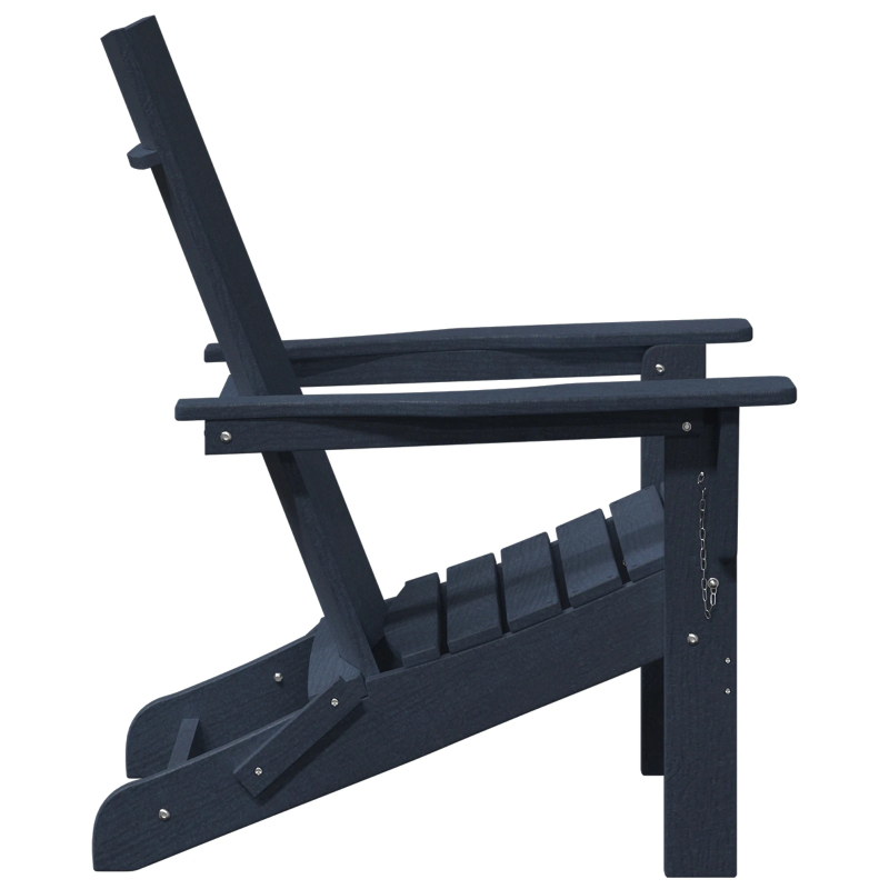 vidaXL Saliekamais Adirondack krēsls Tums zils 80,5 x 74,5 x 92 cm