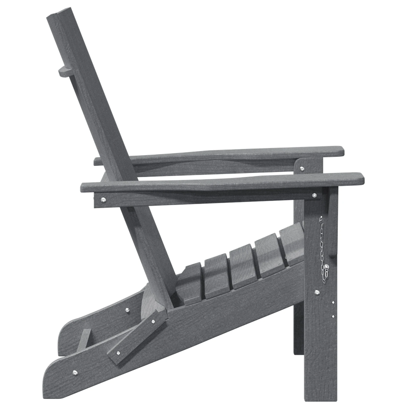 vidaXL Saliekamais Adirondack krēsls Gaiši pelēks 80,5 x 74,5 x 92 cm