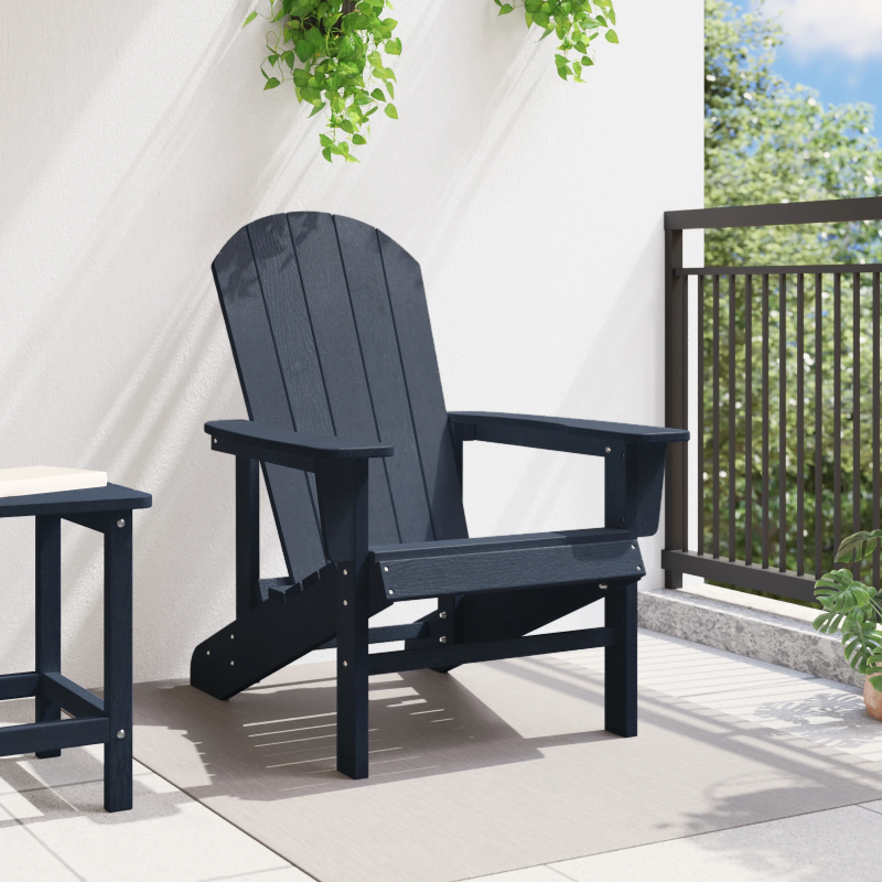 vidaXL Adirondack krēsls Tums zils 82 x 74 x 92 cm HDPE