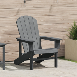 vidaXL Adirondack krēsls Gaiši pelēks 82 x 74 x 92 cm HDPE