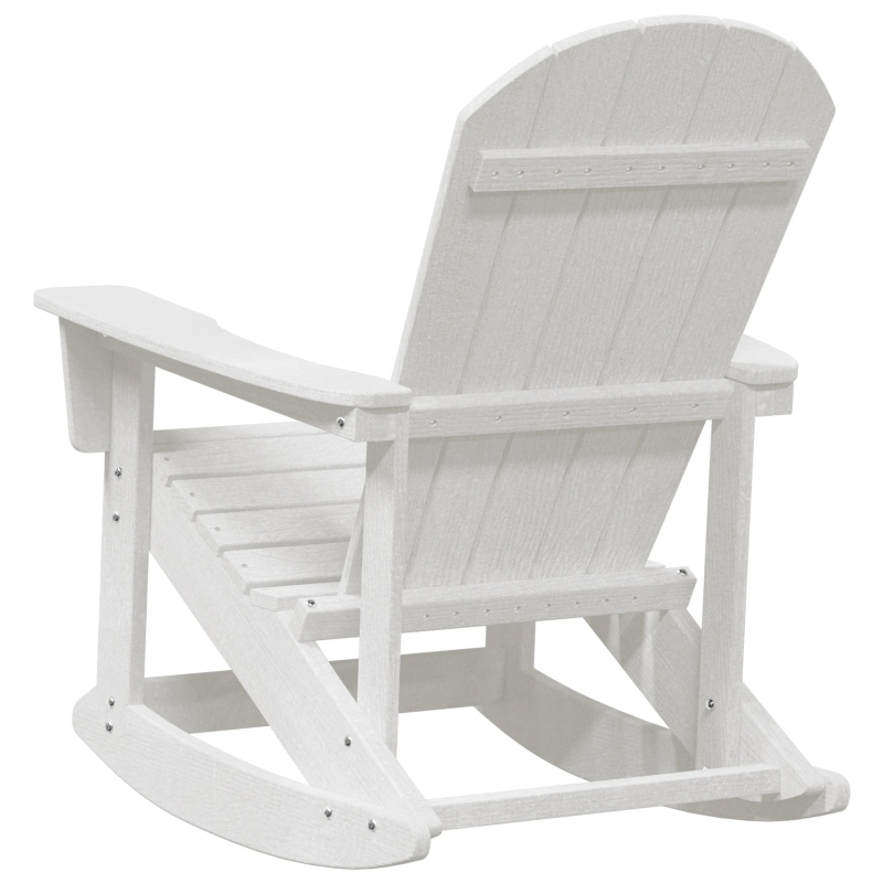 vidaXL Adirondack šūpuļkrēsls Balts 92 x 73,5 x 92 cm HDPE