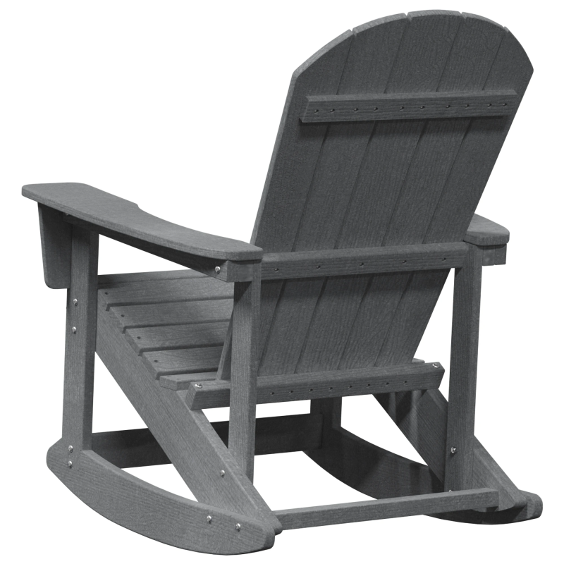 vidaXL Adirondack šūpuļkrēsls Gaiši pelēks 92 x 73,5 x 92 cm HDPE