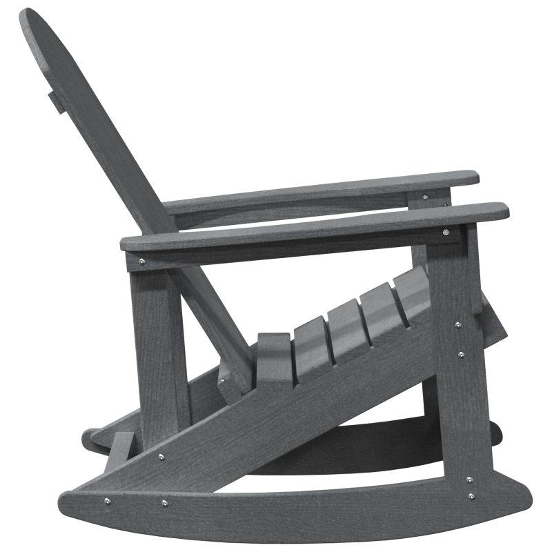 vidaXL Adirondack šūpuļkrēsls Gaiši pelēks 92 x 73,5 x 92 cm HDPE