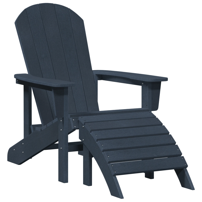 vidaXL Adirondack krēsls Tums zils 82 x 74 x 92 cm HDPE