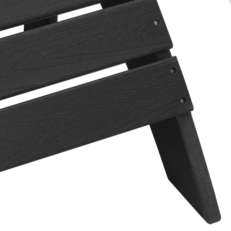 vidaXL Adirondack krēsls Melna 82 x 74 x 92 cm HDPE