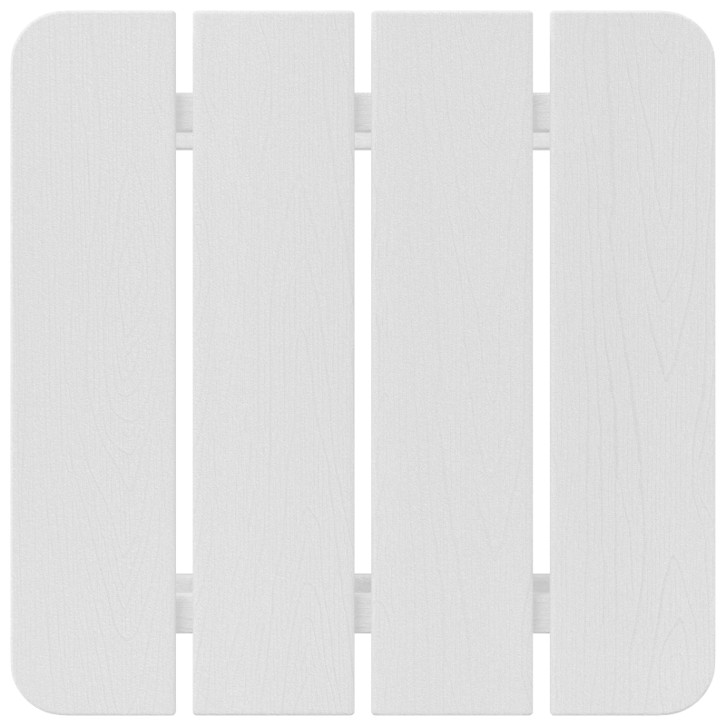 vidaXL Sānu galds Balts 38 x 38 x 46 cm Polietilēns