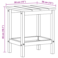 vidaXL Sānu galds Melna 38 x 38 x 46 cm Polietilēns