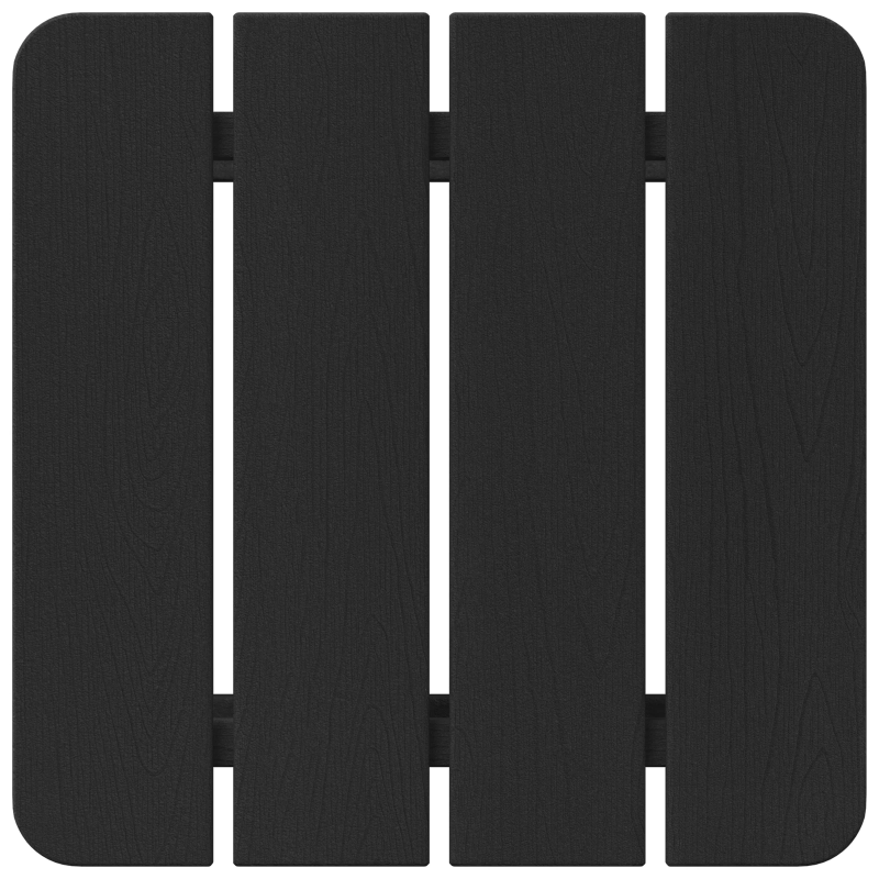 vidaXL Sānu galds Melna 38 x 38 x 46 cm Polietilēns