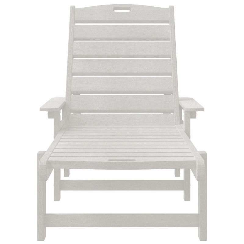 vidaXL Sauļošanās krēsls Balts 195,5 x 53 x 98,5 cm HDPE