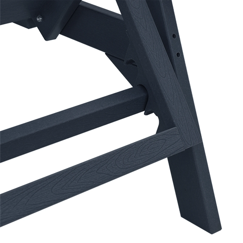 vidaXL Sauļošanās krēsls Tums zils 195,5 x 53 x 98,5 cm HDPE