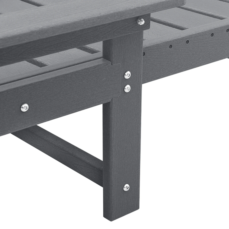 vidaXL Sauļošanās krēsls Gaiši pelēks 195,5 x 53 x 98,5 cm HDPE