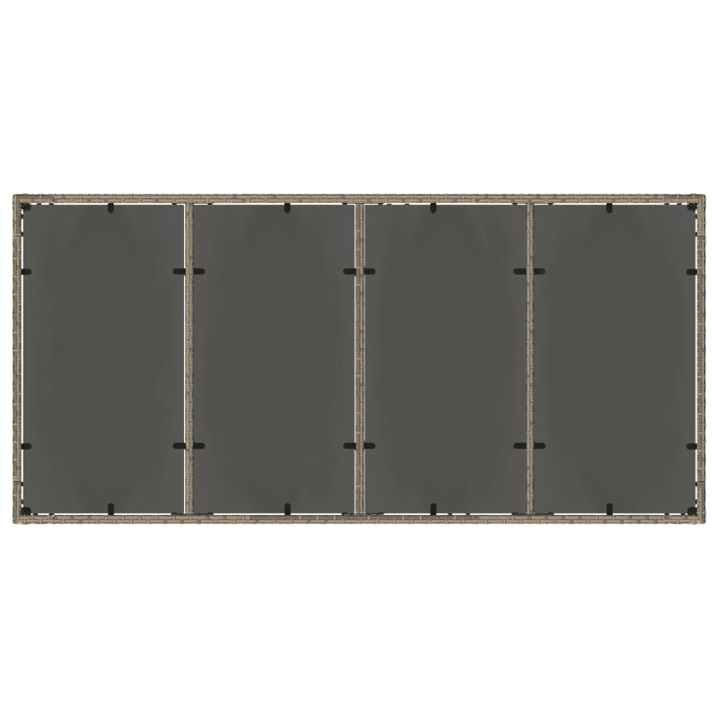 vidaXL Dārza ēdamgalds 9 pcs Pelēka poliratāns