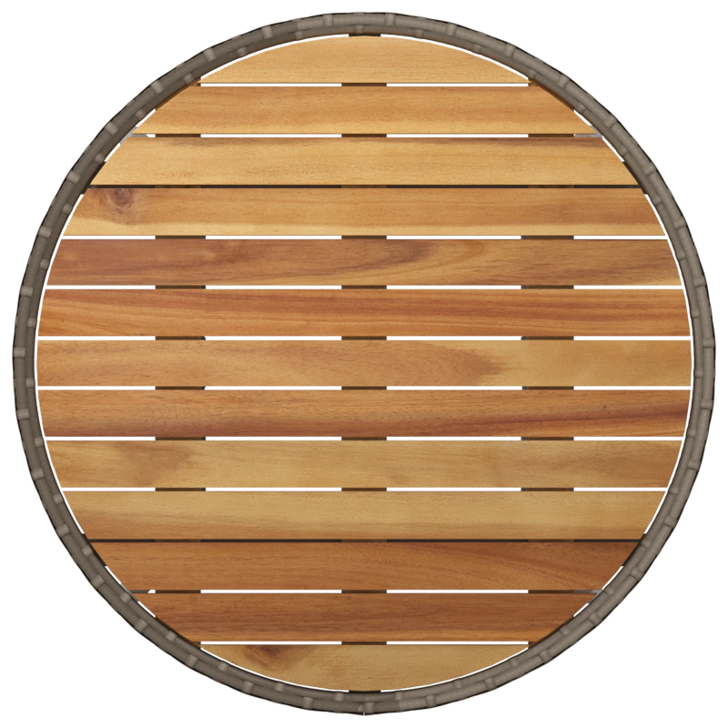 vidaXL Dārza ēdamgalds 3 pcs Pelēka poliratāns