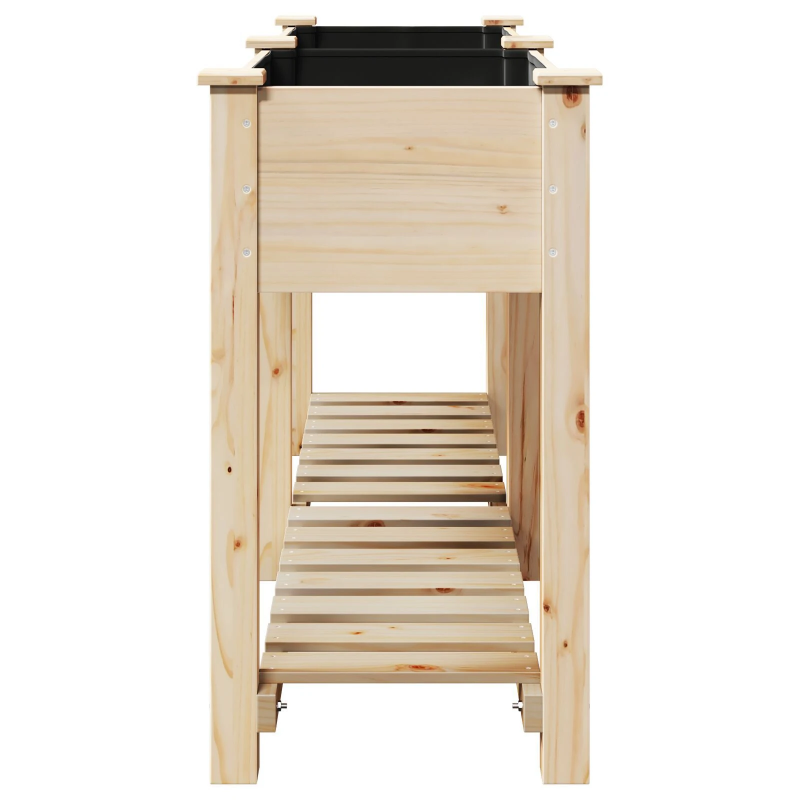 vidaXL Dārza stādītājs Bēša 161 x 43 x 76,5 cm Masīvs egle koks